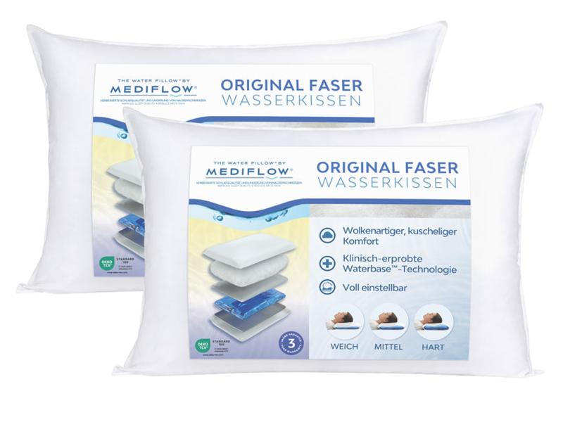 Wasserbetten-Centrum - Wasserbett - Mediflow Faserflaum Wasserkopfkissen 5001/5005