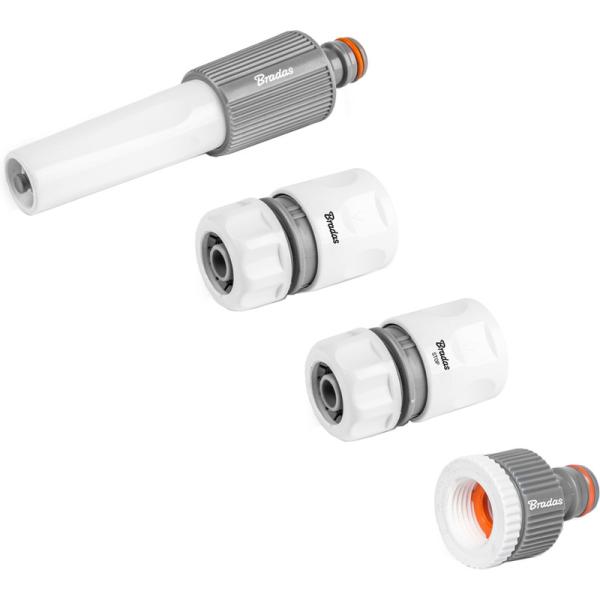 Wasserbetten-Centrum Werl – Bradas Spritzdüse-Set WHITE LINE, 3/4", PVC, 4-teilig